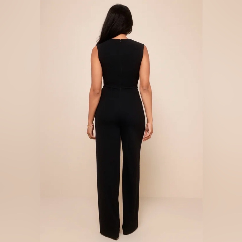 Kacey Montoya’s Closet | Lulu’s Enticing Endeavors Black Jumpsuit NWT - Picture 4 of 4